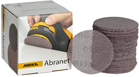 Mirka Abranet Disques abrasifs filet Ø 77 mm autoagrippant/grain P800 / 50 pces/pour poncer le bois, le mastic, la peinture, le plastique / 5420305081