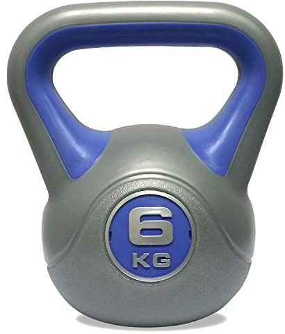 DKN Unisex Adult 6kg Vinyl Kettlebell - Grey/Purple, 6kg