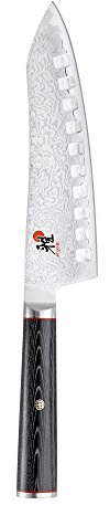 MIYABI Kaizen 7-inch Hollow Edge Rocking Santoku Knife