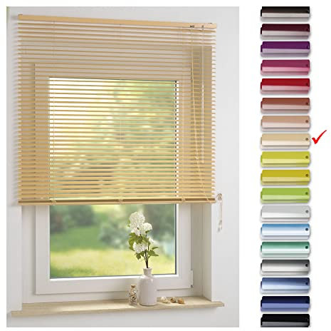 Liedeco Jalousie beige aus Alu, Aluminium-Jalousie B 240 cm x L 160 cm