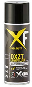 XFORTE OXZT Grasso Catena Moto o-Ring – Lubrificante Sintetico Trasparente 400 ml, Alte Prestazioni per Strada, Pista e Fuoristrada – Antigoccia e Resistente all'Acqua