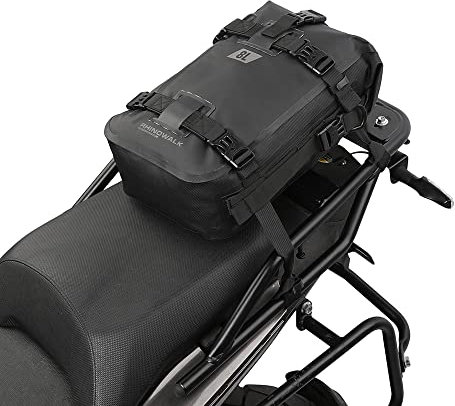 Rhinowalk Borsa da Moto multifunzionale Borsa posteriore Borsa da moto 8L Custodia da moto Borse laterali-Nero