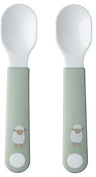 Mepal – Lernlöffel Mepal Mio – Baby Lernlöffel – Lernbesteck – Spülmaschinengeeignet & BPA frei – 2er Set – Little Farm