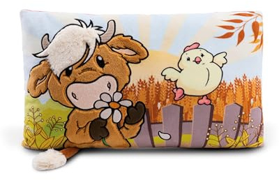 NICI Kudde Höglandsboskap McMooray & Kyckling Eggwina 43x25cm vit - Fluffig mjuk goseNICI Kudde för pojkar, flickor, spädbarn och alla som älskar gosiga leksaker: perfekt för hemmet, dagis eller på språng - 61120