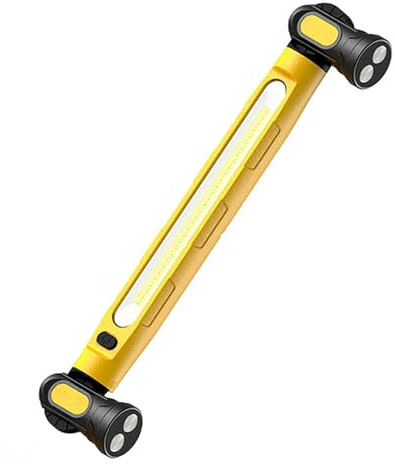 Lampe de travail magnétique 5200 mAh rechargeable, barre lumineuse LED avec crochets sans fil sous le capot pour mécanicien/réparation de voiture/garage, camping, bricolage, atelier