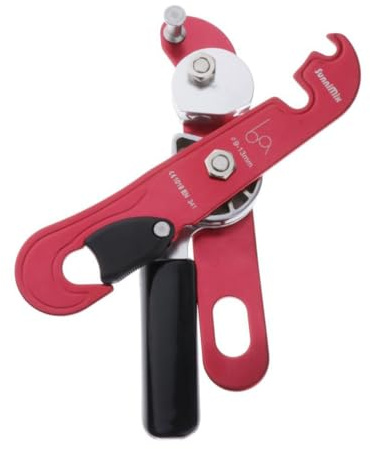 wueiooskj Dispositivo di Discesa autofrenante per Arrampicata su Roccia Dispositivo di Discesa con Controllo Manuale 25KN Certificato per Corde da 9-13 mm Attrezzatura per Corde da 9-13 mm per