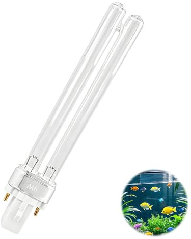 HoxzoDa 9W Base del G23 UV Lámpara Bombilla Luz Azul Violeta,uv lampara acuario Lampara Esterilizador UV germicida,sistema de esterilización uvc 9w,Esterilizador de reemplazo de tubos para el acuario