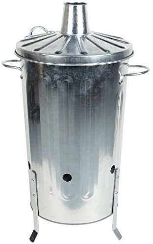 CrazyGadget® 18 Litre 18L Small Garden Galvanised Metal Incinerator Fire Burning Bin for Wood Paper Leaves
