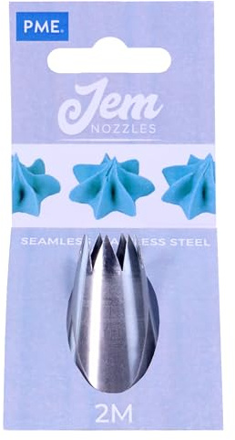 JEM Medium Open Star Savoy Piping Nozzle, Decorating Tip, #2M