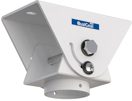 QualGear QG-PRO-PM-VCA-W Pro-AV Suspended Ceiling Adapter for 1.5, 6 X2', Adjustable Projector Accessory, White