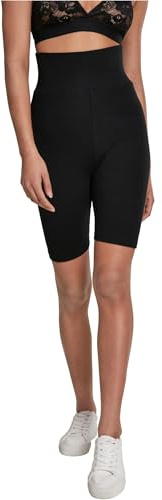Urban Classics Radler-hose Ladies High Waist Cycle Shorts, Pantaloncini Da Yoga Donna, Nero, S