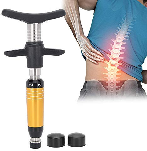 6-stufiges Werkzeug zur Anpassung der Chiropraktik, manuelle Wirbelsäulenkorrektur-Massagepistole aus rostfreiem Stahl, Handheld-Aktivator für Rückenwirbel bei Wirbeltieren, Thorax und Skoliose