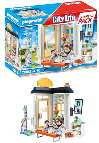 PLAYMOBIL City Life 70818 Starter Pack Pediatra, dai 4 Anni