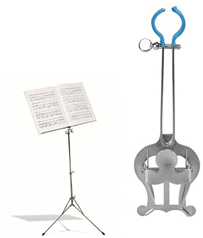 Support de Musique, Pince de Marche de Trompette Feuille de Serrage Lyre Support de Pince À Musique Porte-Instrument, Léger Et Compact En Argent pour Instrument de Musique pour Trompette Et Lyre
