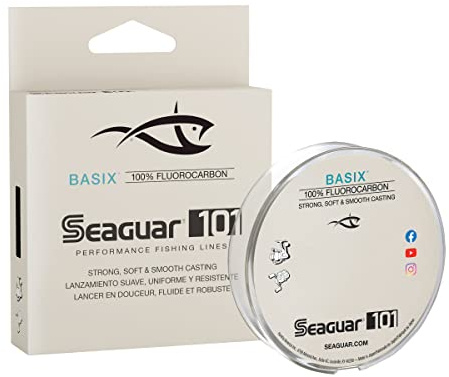 Seaguar 101 Basix 100% Fluorocarbon Fishing Line, 200Yds, 6Lbs Line/Weight, Clear - 06BSX200, 200 yard