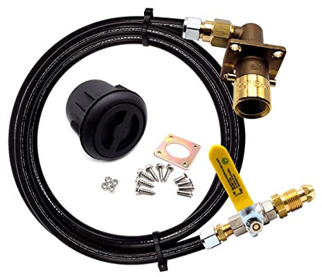 DN Autogas Parts LPG Gas Bottle Filling Set Angled UK Bayonet Filling Point Adaptor & Pol Swivel Adapter