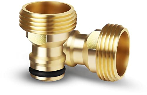 Mdlufee 2 Pcs Garden Hose Quick Connector,3/4 inch Male Thread Tap Connector,Threaded Faucet Adapter