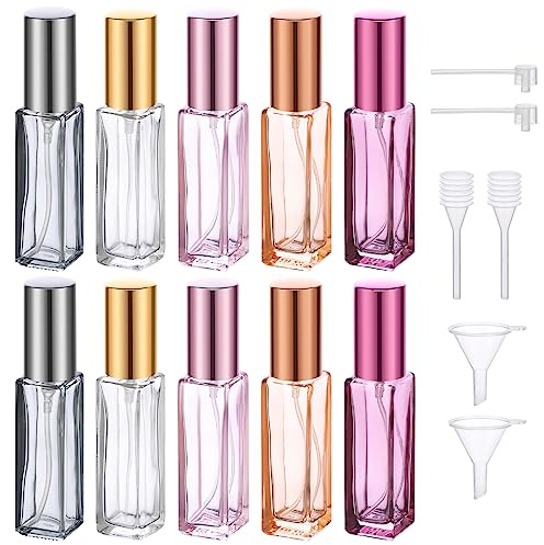 Segbeauty Porta Profumo da Viaggio, Atomizzatore Profumo 10ml, 10 Pezzi Nebulizzatore Portatile per Viaggiare, Festa, Vita Quotidiana