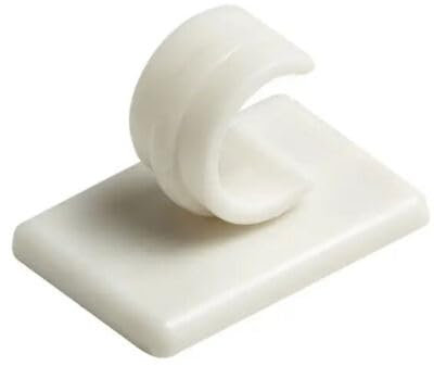 White Self Adhesive Curtain Rod Stick On Centre Supports Hooks Window Net Wire Hook Holder (2)