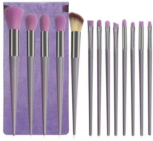 Set di 13 pennelli da trucco, pennelli make up per fondotinta cipria correttore ombretto fard sopracciglia, pennelli per trucco da viaggio, pennello make up makeup brush set con borsa in tessuto