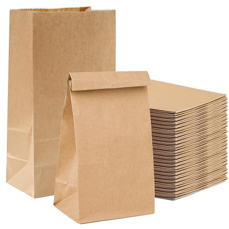 50x Kraftpapiertüten - EXTRA STARK - nachhaltige braune Beutel 21 x 14 cm - Kraftpapierbeutel als DIY Adventskalender - Ostern & Weihnachten & Advent - zum befüllen