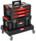XL Werkzeugtrolley, Werkstattkoffer Set, Werkstattwagen Set ausQ-Brick Serie mit viel Zubehör! B x T x H in cm: 53 x 38 x 98 cm ! Der mobile Alleskönner - Privat & Gewerbe (SET 13)