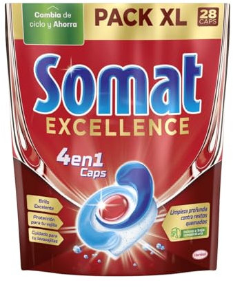 Excellence Lot de 4 tablettes de liquide vaisselle 4 actions pour 128 lavages