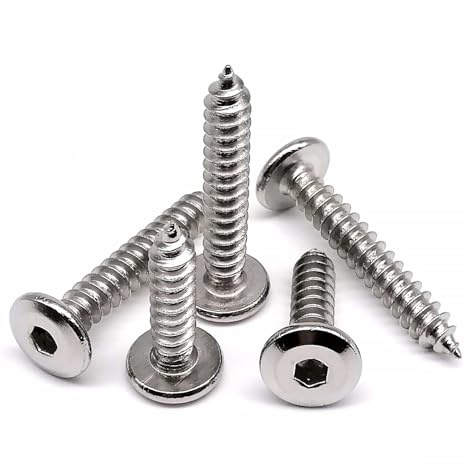 50 tornillos autorroscantes for madera de acero inoxidable 304, M2, M2.3, M2.6, M3, A2-70, con cabeza hexagonal Allen, delgados, planos y de cabeza grande.(8mm,50pcs M2.3)