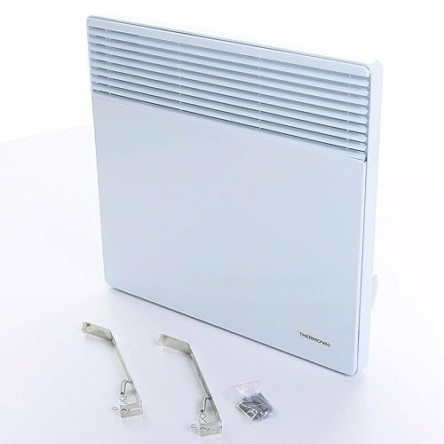 Termoval väggkonvektor – 500 W-1 000 W – 1 500 W, 2 000 W, 2 500 W – konvektor – uppvärmning med ben – inklusive vägghållare (500 W)