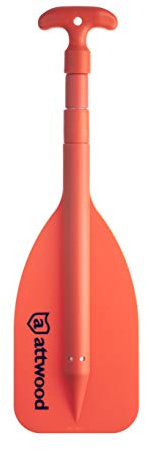 attwood 11828-1 Pagaia telescopica di Emergenza, Multifunzionale, Regolabile 50-107 cm, Arancione