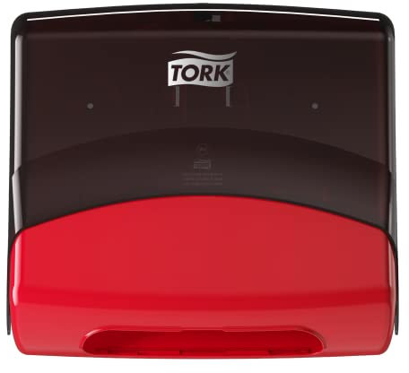 Tork Einzeltuchspender Rot und Schwarz W4, Wandmontage, Performance Linie, 654008