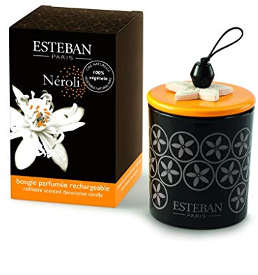 Esteban Neroli Geurkaars deco - Duftende Dekokerze - 180 g - Floral, Neroli, Jasmin - Glas - Zylindrisch - Indoor