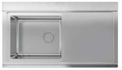 Smeg LRX901D - Fregadero (Lavabo sobre-encimera, Rectangular, Acero inoxidable, Acero inoxidable, 1 senos, Rectangular)