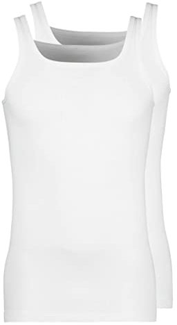 Huber Herren Achselshirt 2er Pack Unterhemd, Weiß (Weiss 0500), X-Large (Herstellergröße: XL)