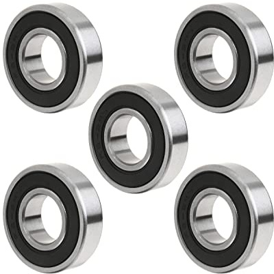 Othmro 5 st R8 2RS lager, djup skåra kullager dubbel sköld 12,7 mm x 28,6 mm x 7,9 mm, högkolstål GCr15 lager