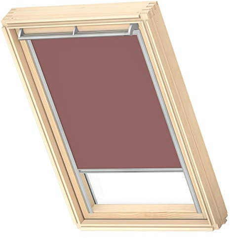 VELUX Original Dachfenster Verdunkelungsrollo für S08 / 608, Rosenholz, mit Grauer Führungsschiene