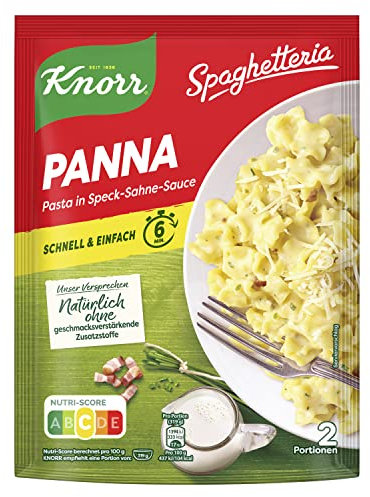 Knorr Spaghetteria Nudel-Fertiggericht Panna leckeres Nudelgericht fertig in 6 Minuten 163 g 1 Stück