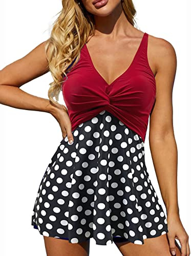 Rayson tankini, dam, tvådelade badkläder med v-ringning, push up, baddräkt, blommor, strandmode, baddräkter, tryck, badkläder, magtäckande, XL