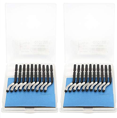 Bs1010 Deburring Blades,Deburring Blades,Knives,20Pcs Trimming Knife Blade Replacement Cutter Head for Scra PVC Plastic Iron Bs1010