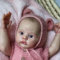 Anano Reborn Baby Puppen, 18Zoll Lebensechte Baby Puppen Mädchen Vollsilikon Vinyl Körper Babypuppe Realistische Kleinkinder Puppen Anatomisch Korrekt Handgezeichnetes Haar Echt Aussehende Puppen