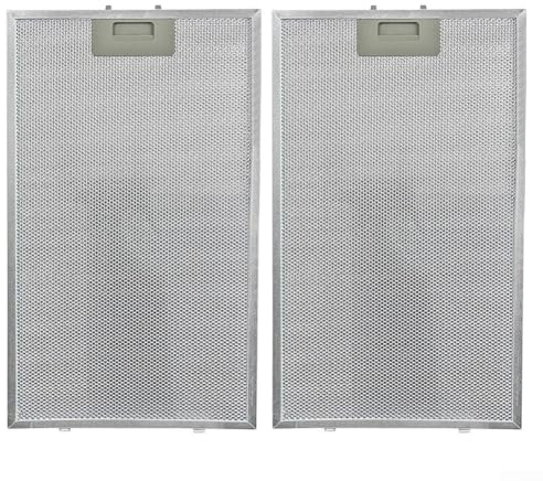 2Pcs Cooker Hood Metal Grease Filter, 460 X 260Mm Silver Cooker Hood Filters Metal Grease Filter Mesh, For Kitchen Extractor Vent