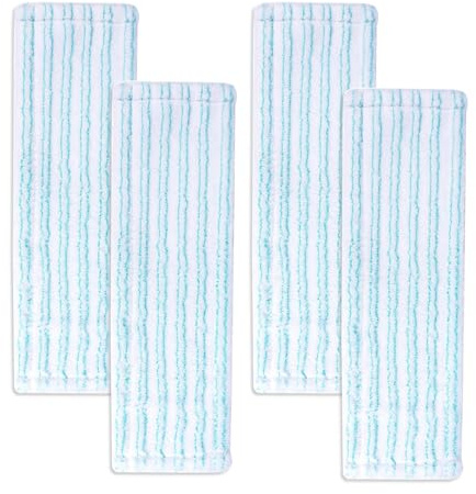 4 Stück Wischbezug Ersatzbezug für Leifhat Profi XL Micro Duo/Profi XL Cotton Plus 42cm Bodenwischer Ersatzbezug für alle Bodenarten 2-Faser-System Mikrofaser Putzlappen ideal für Fliesen und Laminat