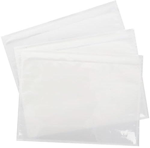 LOGIC PACK Lieferscheintaschen DIN C4 235x325 mm Transparent – 500 Stück, Dokumententaschen selbstklebend transparent, Rechnungstaschen für A5, Begleitpapiertaschen LDPE ohne Aufdruck