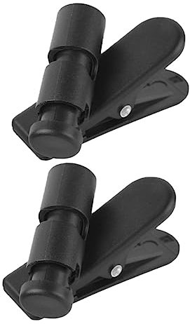 NUOBESTY 2Piezas Clips de Fijación para Auriculares Organizadores de Cable de Micrófono Negro Fijación para Ejercicio y Senderismo Material Duradero y Resistente