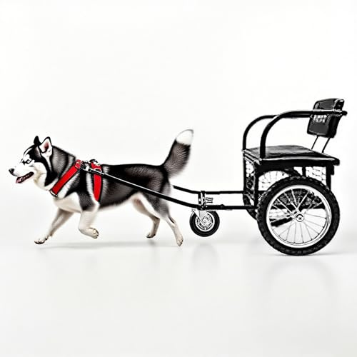 All-Terrain Dog Pulling Cart With Foot Brake Detachable Trailer & Seat For 10-60kg (22-132lb) Dogs, Includes Traction Strap, For Camping Hiking Outdoor Travel(Size:Dog Weight 40-60kg/88-132lb)