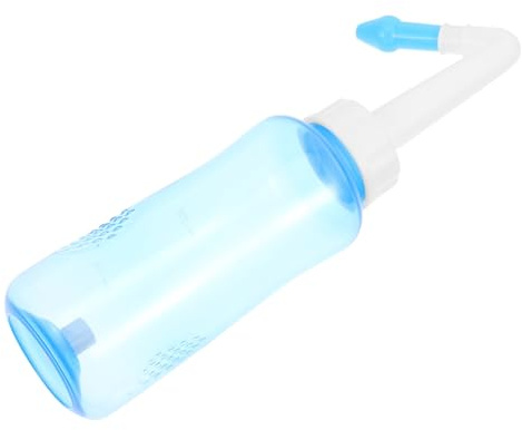 VANZACK Pot D'irrigation Nasal Portable 300 Ml pour Adultes et Garçon et Filles, Rinçage Nasal Manuel Vanne Réglable, Nettoyeur de Sinus Léger en Plastique, Usage Quotidien et Soins