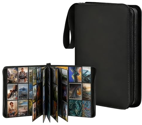Raccoglitore Cartes, 30 Fogli 540 Tasche, Grande Album di Carte da Collezione, Album Carte da 9 Tasche con Chiusura Lampo, Raccoglitore per Cartes da Collezione, per Francobolli, Biglietti da Visita
