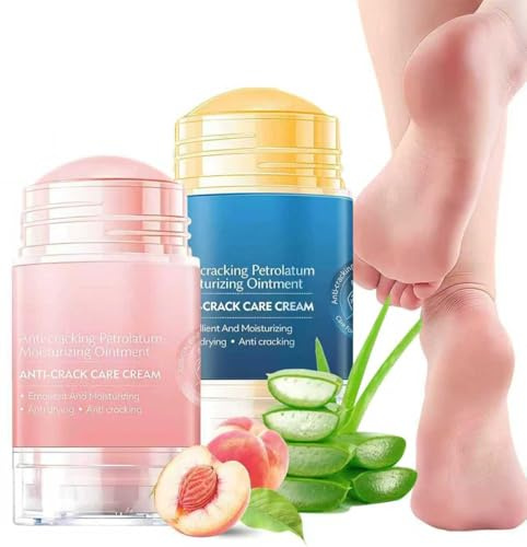 Lot de 2 Crèmes Pieds Réparatrices Uree, Bâton Hydratant pour Pieds Très Secs et Abîmés, Crème Pied Crevasse et Fissure, Urea Cream Stick pour Soin Quotidien