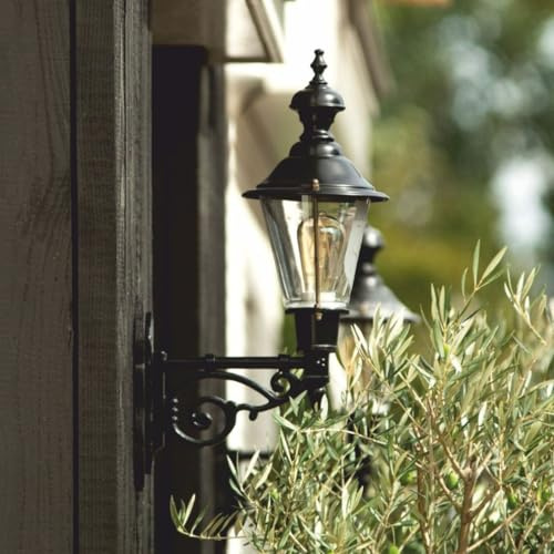 Casa Padrino utomhusvägglampa i ungdomsstil, matt svart H 56 cm – utomhusbelysning