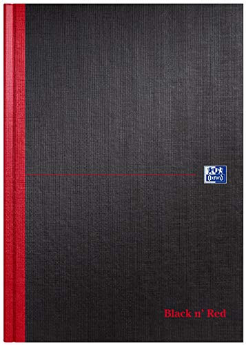 Oxford Black n' Red gebundenes Hardcover Notizbuch A4, Kladde, /m², liniert, 1 Stück
